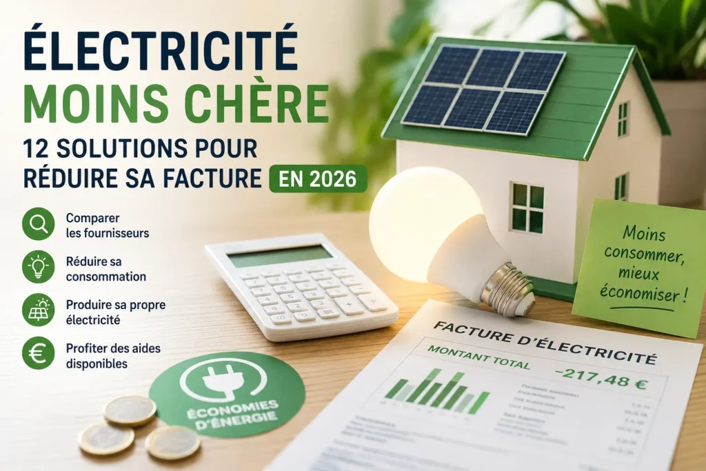 Électricité moins chère en 2026 grâce aux panneaux solaires, aux économies d'énergie et à l'optimisation de la consommation électrique