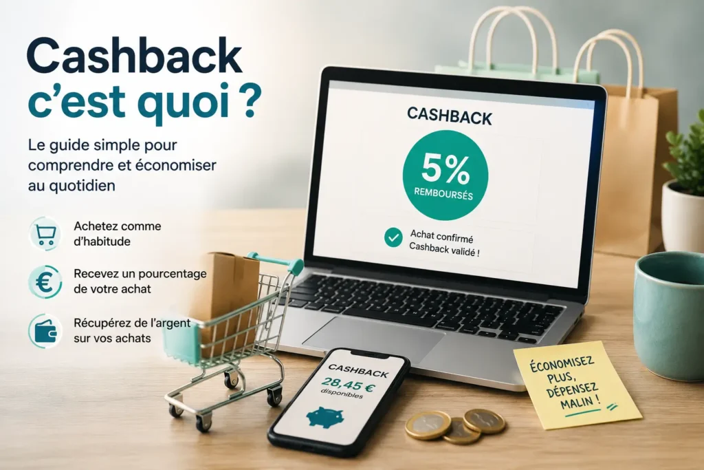 Cashback c’est quoi avec ordinateur, achats en ligne et remboursement