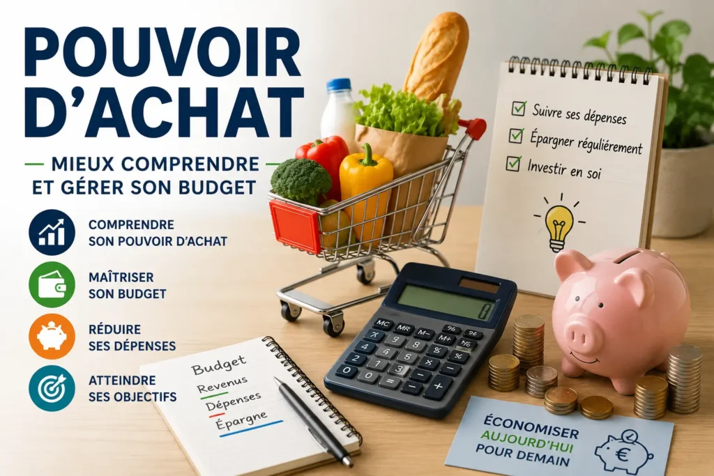 Pouvoir d’achat avec budget, courses, épargne et conseils pour réduire ses dépenses