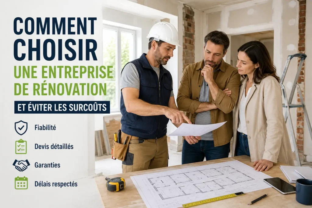 Comment choisir une entreprise de rénovation avec comparaison du devis, des garanties et des délais