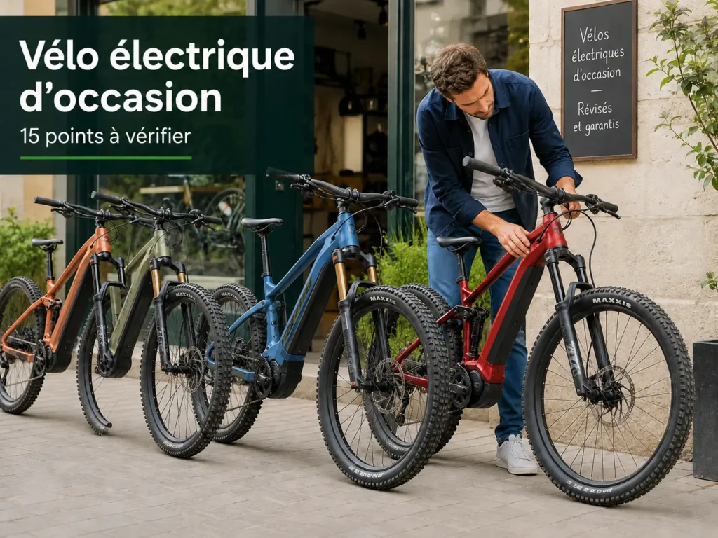 Vélo électrique d’occasion de type VTT à vérifier avant achat