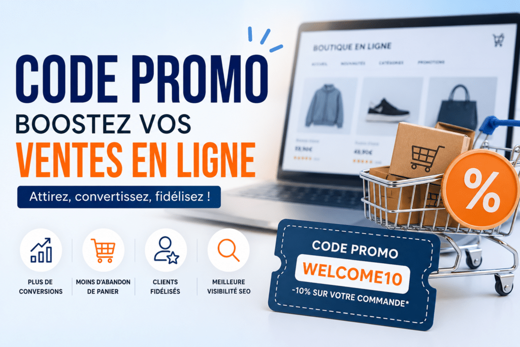 Code promo e-commerce pour booster les ventes en ligne et améliorer le référencement SEO d’une boutique en lign