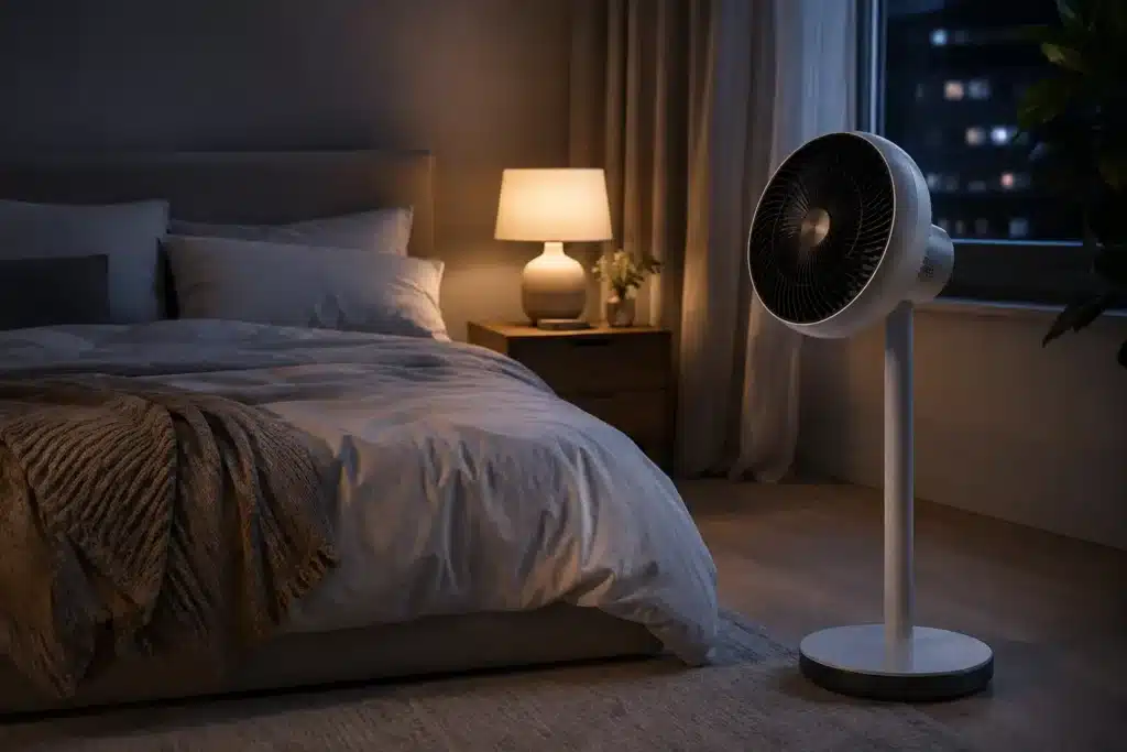 Ventilateur ultra silencieux pour chambre près d’un lit